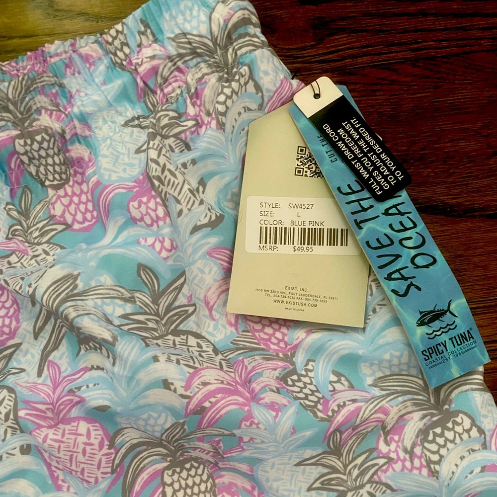 Spicy Tuna Mens Swim Trunks Size Large